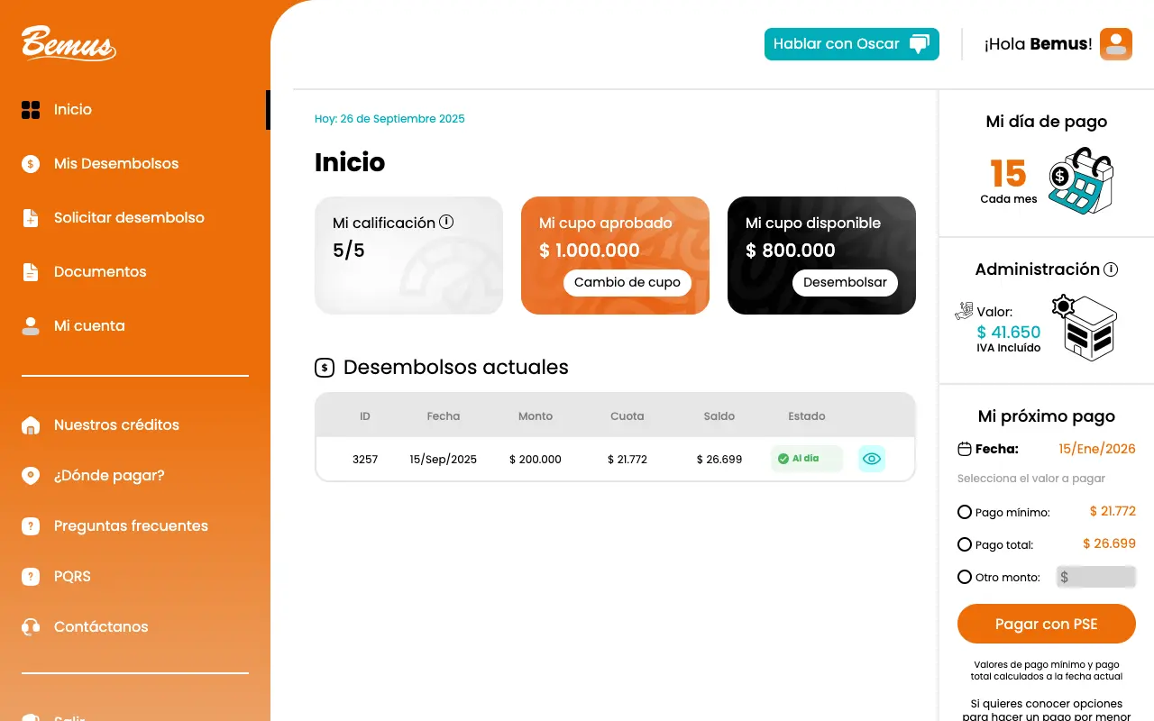 Nuevo portal de autogestión Bemus
